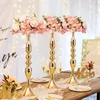 2st Candle Holders Golden Candle Holders Mermaid Flower Stand Wedding Table Decorations Metal Stand Candlest för Wedding Birthday Party Decor