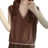 Women's Vests Sweater Vest V-Neck Sleeveless Knit Pullover Halloween Cosplay Costumes Gifts