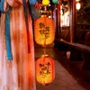 DIY Glowing Paper Lantern Chinese Year Classical Red LED Light Spring Festival 2024 of The Dragon Hanging Decor 240119