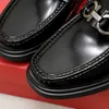 Horseport boucle chaussures en cuir pour hommes à semelles épaisses jeunesse affaires couche supérieure en peau de vache Feragamos chaussures habillées décontracté Lefu chaussures brillantes