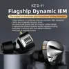 Fones de ouvido kz dfi hifi iems, monitor com fio, microfone, interruptores de ajuste de 4 níveis, circuito de plugue de ouvido ao vivo, plugue de 3.5mm