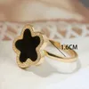 Band Rings Plum Blossom New Adjustable Opening Acrylic Shell Ring Women's Plant Five Leaf Flower Creative Free Shipping Gift Clover 240125