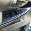 Car Styling Black Carbon Decal Car Window Lift Button Switch Panel Cover Trim Sticker 4 Pcs/Set For Toyota Crown S180 2003-2008