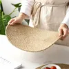 Table Mats Corn Fur Woven Dining Mat Heat Insulation Pot Holder Round Coasters Coffee Drink Tea Cup Placemat LX9348