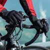 Gants de cyclisme Santic hiver chaud doigt complet avec fonction tactile antichoc garder la taille asiatique