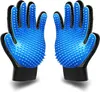 Pet Grooming gloves Dog cat Massage bath clean gloves 3D mesh TPR Gloves Brush 266 silicone tips