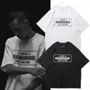 Men's T-Shirts 2023 NBHD Tokyo Letter Square Print Men's Heavyweight Cotton Short Sleeve T-shirt TX981 T240126