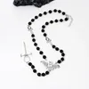 Pendant Necklaces Vampire Ankh Rosary Occult Vamp Bead Necklace Goth Punk Bat Cross Handmade Beaded Egyptian Tradgoth Jewelry