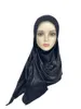 민족 의류 크리스탈 부드러운 통기성 통기성 캐주얼 캐주얼 및 밝은 천 스 플라이 싱 터번 사롱 여성 헤드 랩 Kaftan niqab