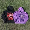 Erkek Hoodies Sweatshirts Mektup Baskı Moda Anime Hoodie Yeni Uzun Kollu Zip Sweatshirt Sokak Giyim