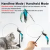 Other Arts And Crafts Cat Playing Wand Bird Feather With Bell Detachable Powerf Suction Cup Interactive Toys For Cats Kitten Hunting E Ot5Wy