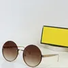 Designers lunettes de soleil à la mode jambes en métal demi-cadre circulaire longue durée élégantes et charmantes lunettes de soleil de luxe pour femmes UV400