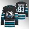 48 Tomas Hertl 2024 Sharks Cali Fin Terza maglia Anthony Duclair Mackenzie Blackwood Jeffrey Sasha Chmelevski Logan Couture Alexander Barabanov Hoffman Granlund