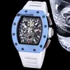 Luxe horloge 7750 Heren Rm11-03 Grootte met timing 40x50x16mm Rm011 Volledig machinaal automatisch uurwerk Koolstofvezel