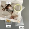 Bags StoBag 50pcs Frosted Transparent EVA Jewelry Packaging Bags Ziplock Zipper Small Sealed Earrings Ring Storage Reusable Pouches