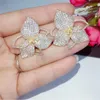 Charme flor brincos anel define moda dubai conjuntos de jóias de noiva para mulheres casamento brincos para as mulheres