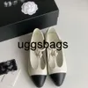 Chanells Shoe Chanelity chaussures Paris Flats Brand Ballet Ballet Cap Toe 2c broderie Mary Jane en cuir authentique Slip On Ballerina Luxury Round Dames Robe Shoe Chan Slingb