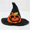 Party Hats New Amazon Halloween Pet Hat Witch Pumpkin Funny Dog Party Supplies Drop Delivery Home Garden Festive Party Supplies Dhzye