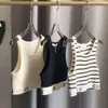 women vest designer tank tops fashion letters embroidery stripes graphic knit Tank Tops sexy sleeveless camisole top