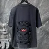 maglietta da uomo firmata T-shirt Designer Cromata//cuore Versione corretta del lavaggio Labbra rosse ricamate e maglietta da donna aderente in cotone a maniche corte