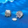 New Fashion Men Women Fashion 925 Sterling Silver Gold Plated 1CT Moissanite Magnetic Earrings Studs Nice Gift