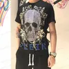 Herren T-Shirts Strass Marke Luxus DesignTshirts Tops Shirt Mode Baumwolle Camisa Design Männer Drop Shipping T240126