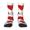 Chaussettes pour hommes, amour de la saint-valentin, unisexe, chaudes, impression 3D, Style Happy Street, chaussettes folles, beau cadeau