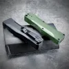 BM Wysoka jakość 4850-1 OM Auto Składanie noża 440C Satinowe punkty Clip Blade Cynk Stop Zniszczanie Automatyczne Nóż na zewnątrz Taktyczna Obrona Kemping