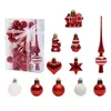 Party Decoration Glitter Christmas Balls Ornament Tree Decorations Ball Ornaments Decor Decorative Hangings Set Of 34