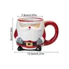 Mugs Santa Claus Est Christmas Couples Ceramic Figurines Cups 350ml Drinkware Temperature Resistant