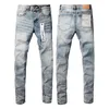 Novo designer roxo masculino de qualidade caro jeans de jeans de moda de rua de rua High Winter01 16