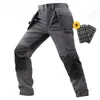 Мужские брюки-карго с несколькими карманами, рабочие брюки для улицы, износостойкие брюки, рабочие брюки с сумкой для ног 240126