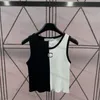Letter Tank Top Knits T Shirts For Women Summer Sleeveless Tops Elastic Pullover Sports Sticked Vest