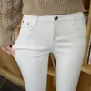 Winter verdicken Stretch Jeans Bleistift Denim Hosen Frauen Mid Wasit große Größe 34 dünne Vaqueros warme Plüsch samt gefüttert Kot Pantolon 240124