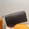 Sac cosmétique à fermeture éclair marron maquillage sac de maquillage de créateur à main lettre L femmes sacs de toilette en cuir mode petit sac de toilette 240115