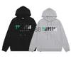 Abbigliamento firmato Felpe da uomo Felpa con cappuccio Trendy Trapstar Verde Nero Grigio Bianco Asciugamano ricamato Coppia da donna Maglione con cappuccio ampio e rilassato LI2V LI2V