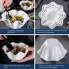 Dinnerware Sets Salad Bowl White Tableware Sauce Fruit Kong Korean Hong Pure Vegetable Creative Dessert Curling Dish And Ceramic Japanese