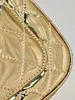 2in1 brillant femmes designer classique sac à rabat avec porte-monnaie étoile en cuir verni matériel en métal doré 19 cm sacs de soirée or/argent sac à main d'épaule de luxe