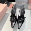 Miui Miuiflats – sandales à talons hauts de 5.5cm, haut de gamme, à la mode, Style princesse, Design, taille 35 à 39, nouvelle collection