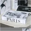 Decorative Objects Figurines Luxury Books Living Room Fake Decoration Coffee Table Storage Box Pography Prop Home Decor 230314 Dro Dhrw9