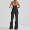 Conjuntos ativos sexy sem costas macacão esporte feminino conjunto de yoga bodysuit para fitness ginásio roupas esportivas macacão dança vestido roupas de treino