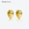 Earrings ANDYWEN 925 Sterling Silver Gold Line Thick Hoop Huggies Clips Women Luxury Jewelry Gift 2022 Rock Punk Definite Earring