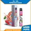 Vente en gros Happ Bar 4000 Puffs Bar Original Vape Pen jetable 2% 5% Nic Mesh Coil Vapers Pod Cartouche 6ml Eliquid prérempli Saveurs mélangées Personnaliser Logo