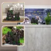 Dekorationer Aquarium Fish Castle Tank Cave Decor Hudout Prydnadsdekoration Harts Betta Shelter Hiding Mountain Decorations Caves House