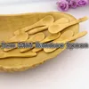 Whole- 100pcs lot 9cm Mini Wooden Bamboo Spoon Lovely Seasoning Spoon Ice Cream Spoon310z