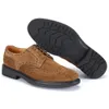 Scarpe derby brogue da uomo in pelle scamosciata vintage traspiranti fatte a mano in stile Oxford, comode e casual, resistenti all'usura 240118