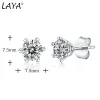 Charm Laya S Sterling Sierentament Wedding 0.5ct 1ct Moissanite 스터드 이어링 여성 간단한 부티크 스크류 쥬얼리