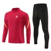 Sevilla FC hommes vêtements de sport décontractés enfants en plein air mode sport costume demi fermeture éclair à manches longues respirant décontracté veste de sport