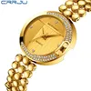 Mode Women Watches Crrju Top Brand Luxury Star Sky Dial Clock Luxury Rose Gold Women's Armband Quartz Wrist Watches Relog221L