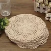 12 pièces Vintage coton tapis rond main crochet dentelle napperons fleur sous-verres Lot ménage Table décoratif artisanat accessoires T20053269